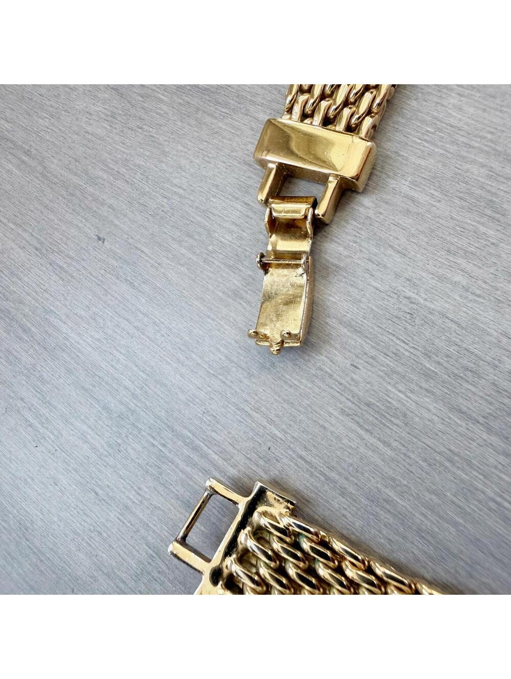 Vintage Gold Tone | Rhinestone Snake Chain Necklace - Picture 10 of 10